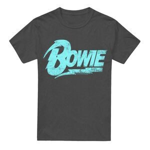 David Bowie Unisex Adult Logo T-Shirt / Charcoal